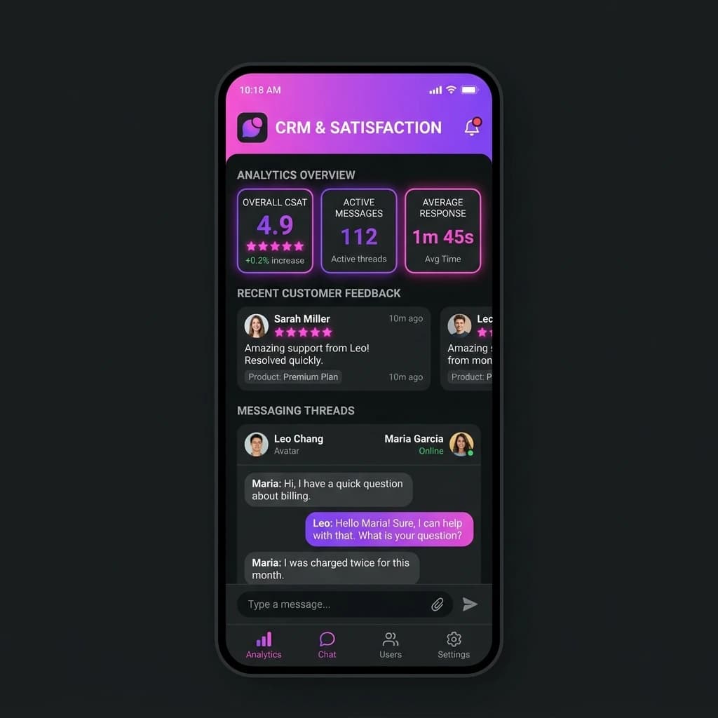 Mobile screen responsive view